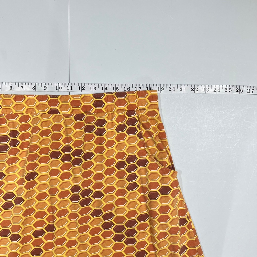 Svaha Honeycomb Print A-Line Skirt Pockets Womens 2x Novelty Bee Organic Cotton - Picture 11 of 14